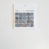 The Mosaic Factory Amsterdam Mozaiek Tegel Vierkant - Cyaan Glas Goud Serie 322x322 mm