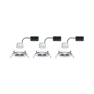 Paulmann Nova Inbouwlamp voor badkamer Set van 3 stuks LED LED 18 W IP44 Chroom (glanzend)