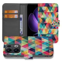 OPPO Reno 13 Pro | Telefoonhoesje | Met pasjeshouder | - Geruit Design