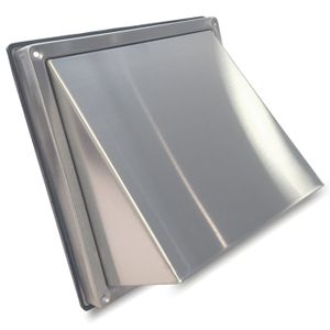 RVS Gevelkap met klep Ø100mm - staal