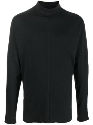 MM6 Maison Margiela pull en maille nervurée à col roulé - Gris