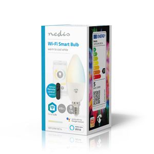 Nedis WIFILRW10E14 Smartlife LED-lamp E14 470 lm 4.9 W warm-cool white