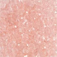 Creativ Company Facet kralen, afm 3x4 mm, gatgrootte 0,8 mm, roze, 100 stuk/ 1 doos