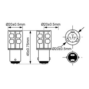 Barthelme 52160215 LED-lamp Wit BA15d 24 V/DC, 24 V/AC 20 mA 22 lm