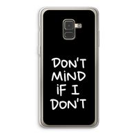 Don't Mind: Samsung Galaxy A8 (2018) Transparant Hoesje