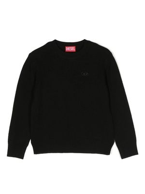 Diesel Kids pull à logo brodé - Noir