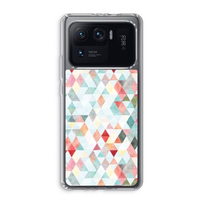 Gekleurde driehoekjes pastel: Xiaomi Mi 11 Ultra Transparant Hoesje
