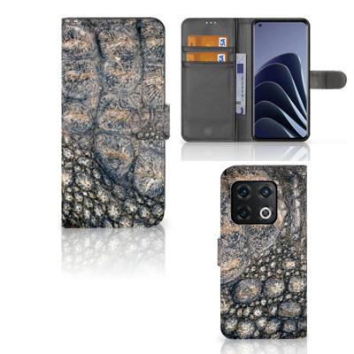 OnePlus 10 Pro | Telefoonhoesje | Met pasjeshouder | Krokodillenprint