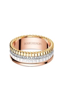 Boucheron petite bague Quatre en or, or rose, or blanc 18ct sertie de diamants