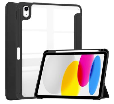 Casecentive Smart Case Tri-Fold with Pencil Holder iPad 10.9" (2022) transparent