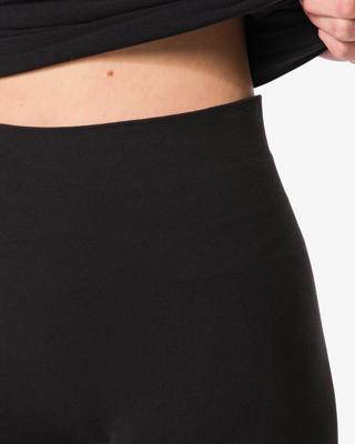 HEMA Licht corrigerende biker hoge taille naadloos katoen zwart (zwart)