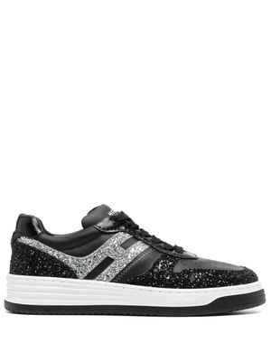Hogan baskets H630 à paillettes - Noir
