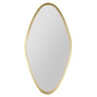 Wandspiegel Mineral - goud - metaal - ovaal - 27 x 53 cm - wanddecoratie spiegels
