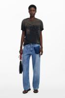 Sun-faded Botter T-shirt met korte mouwen - BLACK - XL