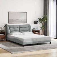 Bedframe zonder matras "Hvar" stof lichtgrijs 160x200 cm