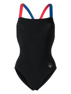 Tory Burch maillot de bain colour block à logo - Noir