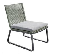 Kome lounge chair alu dark grey/rope green/akarui - Yoi