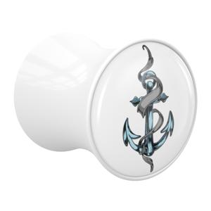 Double Flared Plug met Anchor Design Acryl Tunnels & Plugs