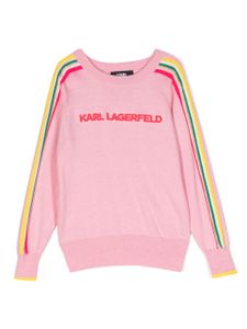 Karl Lagerfeld Kids écharpe à logo imprimé - Rose