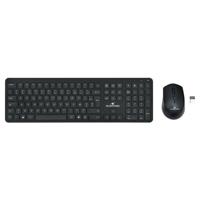 Toetsenbord en muis Bluestork Easy Slim AZERTY Zwart Frans - thumbnail