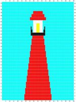 Sunarts doe het zelf pakket model Vuurtoren Ijmuiden 100 x 232 cm artikelnummer D312 - thumbnail