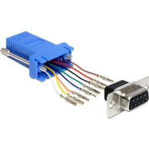 Delock 65430 D-Sub 9-pins female > RJ45 female montageset