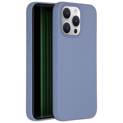 Accezz Liquid Silicone Backcover iPhone 15 Pro Max Telefoonhoesje Grijs
