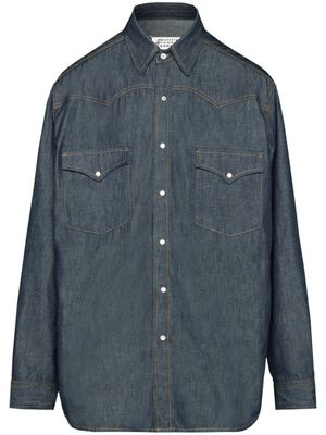 Maison Margiela chemise en jean à manches longues - Bleu