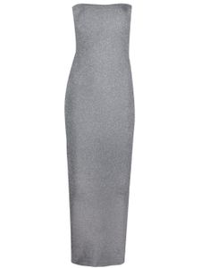 Wolford robe longue en lurex à design sans bretelles - Gris