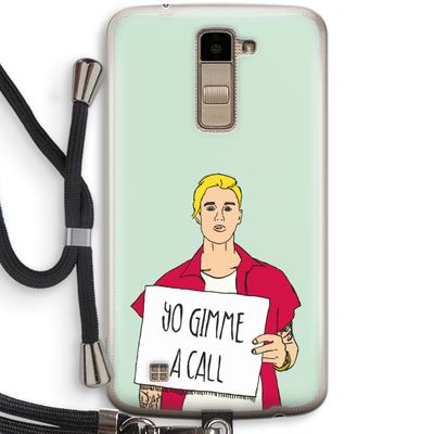 Gimme a call: LG K10 (2016) Transparant Hoesje met koord