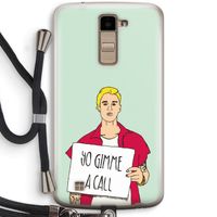 Gimme a call: LG K10 (2016) Transparant Hoesje met koord