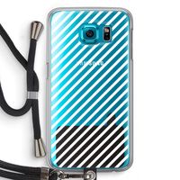 Strepen zwart-wit: Samsung Galaxy S6 Transparant Hoesje met koord