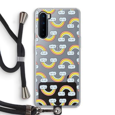 Regenboog: OnePlus Nord Transparant Hoesje met koord