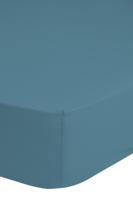 Goodmorning Hoeslaken Katoen Adria Blauw-1-persoons (90x220 cm) - thumbnail