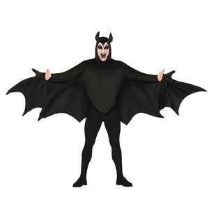 Horror vleermuis verkleed kostuum zwart voor heren One size  -