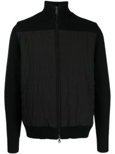 N.Peal quilted long-sleeved cashmere jacket - Noir