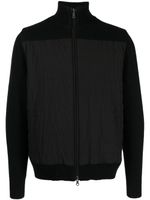 N.Peal quilted long-sleeved cashmere jacket - Noir - thumbnail