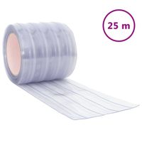 vidaXL Deurgordijn 200x1,6 mm 25 m PVC transparant