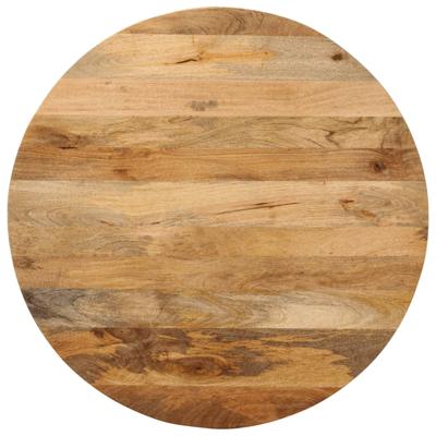 Tafelblad rond Ø 80x3,8 cm massief ruw mangohout