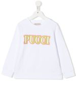 PUCCI Junior t-shirt à logo imprimé - Blanc