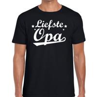 Liefste opa tekst t-shirt - zwart - voor heren - super opa cadeau - verjaardag - vaderdag