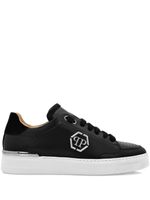 Philipp Plein baskets en cuir à logo imprimé - Noir - thumbnail