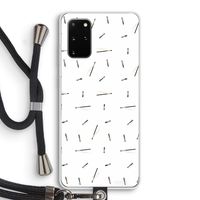 Hipster stripes: Samsung Galaxy S20 Plus Transparant Hoesje met koord