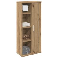 Badkamerkast met rolhouder 39x22x90 cm artisanaal eikenkleur