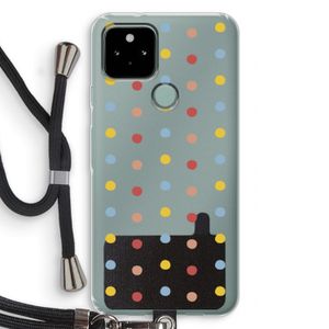 Bollen: Pixel 5 Transparant Hoesje met koord