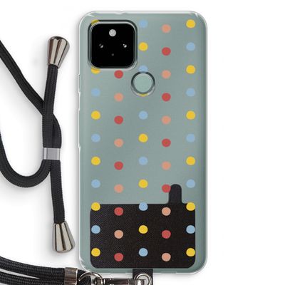 Bollen: Pixel 5 Transparant Hoesje met koord