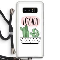 I love cacti: Samsung Galaxy Note 8 Transparant Hoesje met koord