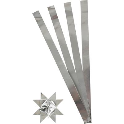 Creativ Company Vlechtstroken, l: 73 cm, d 11,5 cm, b: 25 mm, zilver, 100 stroken/ 1 doos