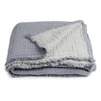 Dommelin Dommelin Plaid Fame Katoen Grijs-Lichtgrijs 130x180 cm