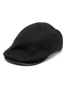Giorgio Armani béret à détails en cuir - Noir